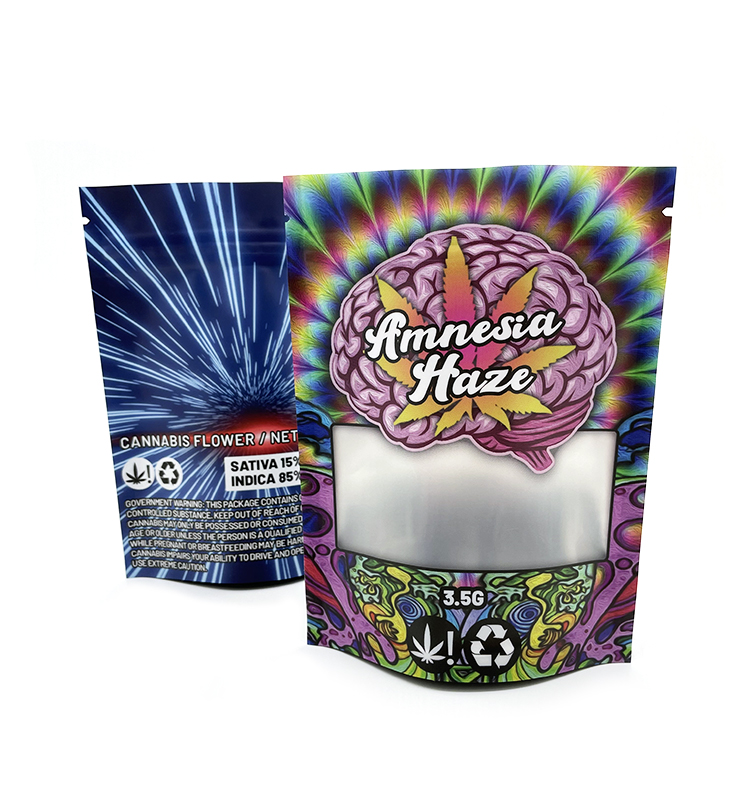 رائحة إثبات حقيبة Gummies Candy Sugar Food Packaging الأكياس الرقمية المطبوعة الأكياس المطبوعة 3.5G مع سستة ونافذة