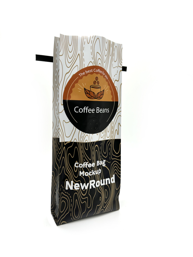 مجمعة زيبر مسطحة القاع مجمعة كيس فول القهوة المطحونة الحقيبة التعبئة والتغليف الشاي مع التعادل القصدير