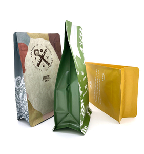 طباعة العميل 12oz 500g 1kgs الحقائب كيس تغليف القهوة ذات القاع المسطح مع صمام