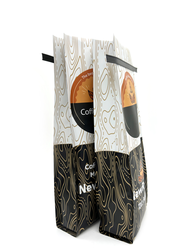 مجمعة زيبر مسطحة القاع مجمعة كيس فول القهوة المطحونة الحقيبة التعبئة والتغليف الشاي مع التعادل القصدير