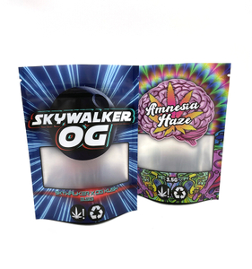 رائحة إثبات حقيبة Gummies Candy Sugar Food Packaging الأكياس الرقمية المطبوعة الأكياس المطبوعة 3.5G مع سستة ونافذة