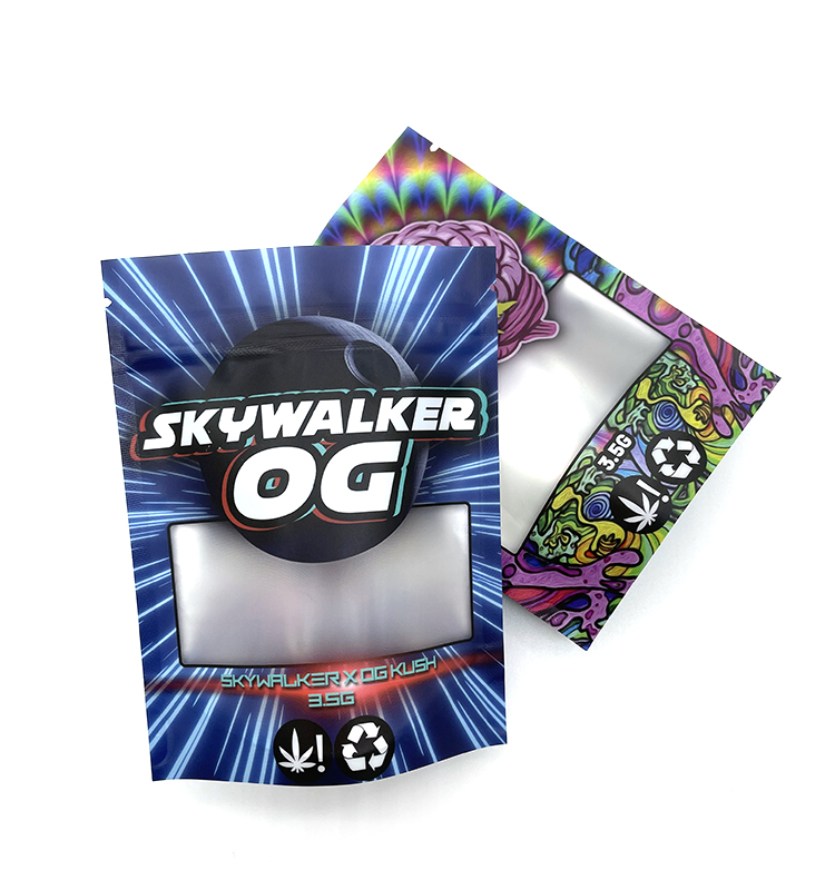 رائحة إثبات حقيبة Gummies Candy Sugar Food Packaging الأكياس الرقمية المطبوعة الأكياس المطبوعة 3.5G مع سستة ونافذة