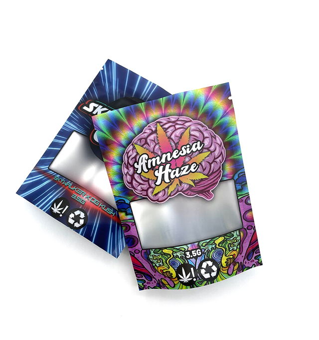 رائحة إثبات حقيبة Gummies Candy Sugar Food Packaging الأكياس الرقمية المطبوعة الأكياس المطبوعة 3.5G مع سستة ونافذة