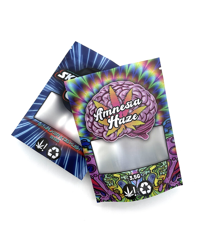 رائحة إثبات حقيبة Gummies Candy Sugar Food Packaging الأكياس الرقمية المطبوعة الأكياس المطبوعة 3.5G مع سستة ونافذة