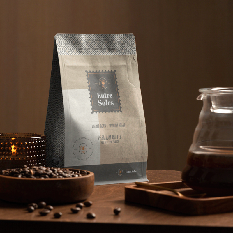 حقيبة القهوة السفلية المسطحة