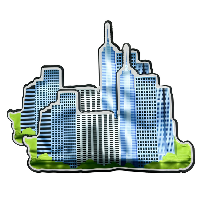 التعبئة والتغليف على شكل Diecut غير النظامية Ziplock 3.5 شعار مقاوم للرائحة طباعة تصميم مخصص يموت قطع أكياس مايلر
