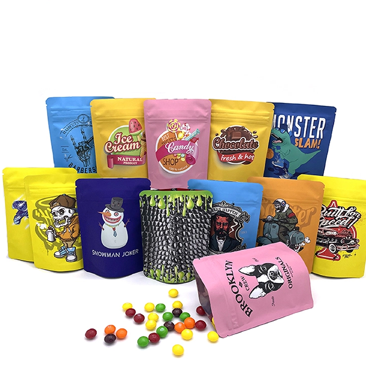 صديقة للبيئة مخصصة الألومنيوم احباط الرمز البريدي قفل Ziplock الوقوف الحقائب حقيبة