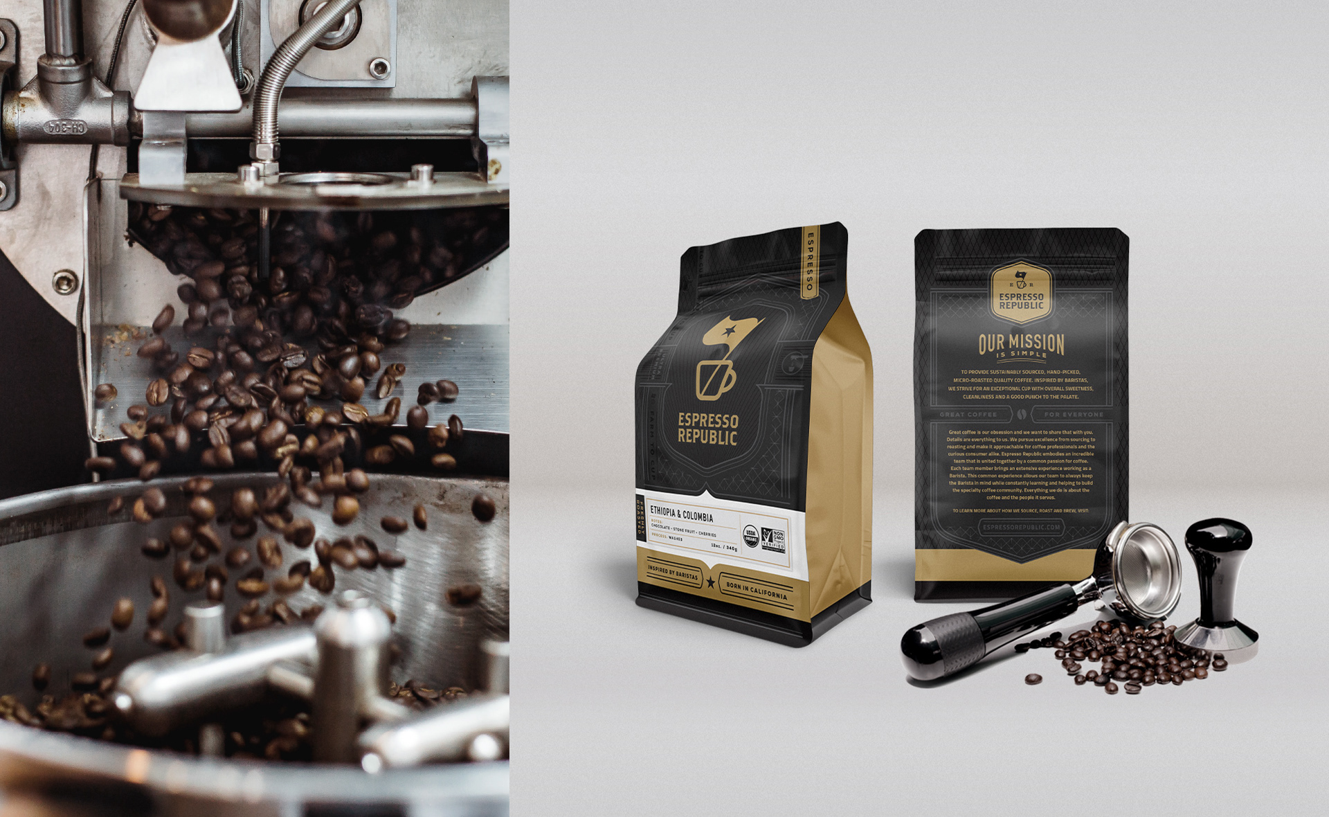 أكياس صمام القهوة البلاستيكية المعاد تدويرها