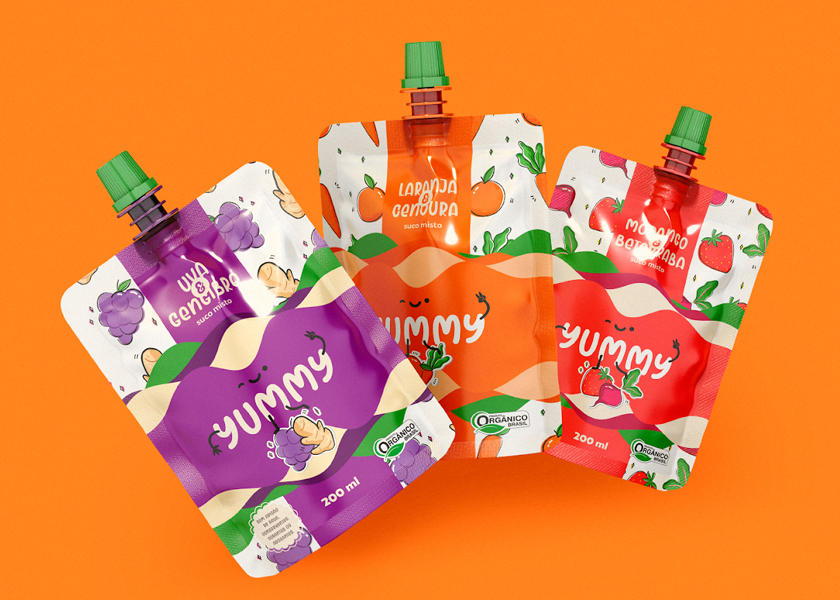 أكياس صنبور مطبوعة مخصصة للوجبات الخفيفة العضوية