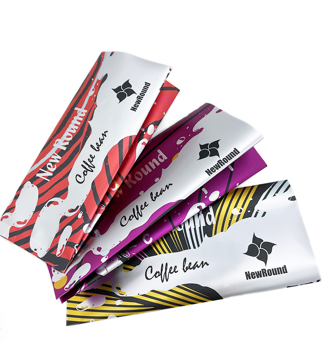 تعزيز مخصص مربع القاع الأخضر الوقوف احباط مغلفة التعبئة والتغليف كيس القهوة صمام Oneway